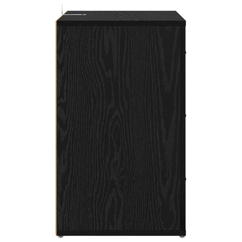 vidaXL Bedside Cabinet Black oak 50 x 36 x 60 cm Engineered wood