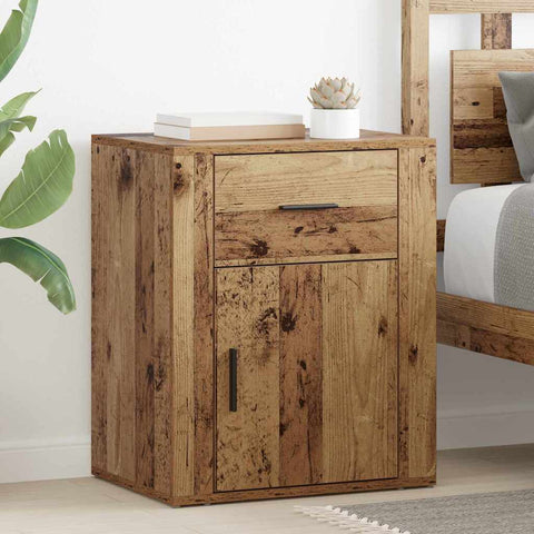 vidaXL Bedside Cabinet Old wood 50 x 36 x 60 cm Engineered wood