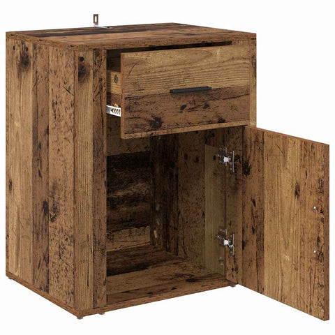 vidaXL Bedside Cabinet Old wood 50 x 36 x 60 cm Engineered wood