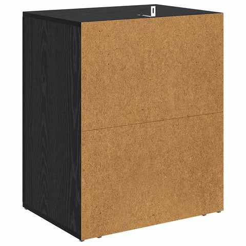 vidaXL Bedside Cabinet Black oak 50 x 36 x 60 cm Engineered wood