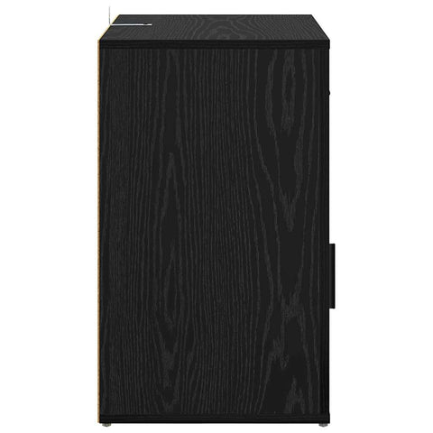 vidaXL Bedside Cabinet Black oak 50 x 36 x 60 cm Engineered wood