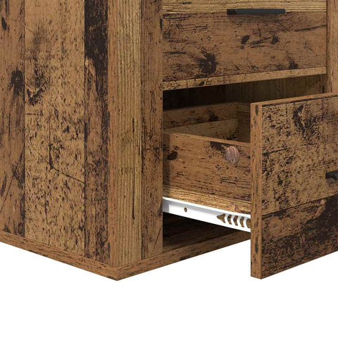vidaXL Bedside Cabinet Old wood 50 x 36 x 60 cm Engineered wood