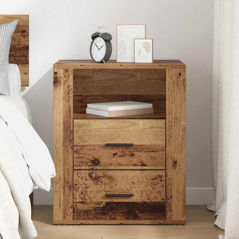 vidaXL Bedside Cabinet Old wood 50 x 36 x 60 cm Engineered wood