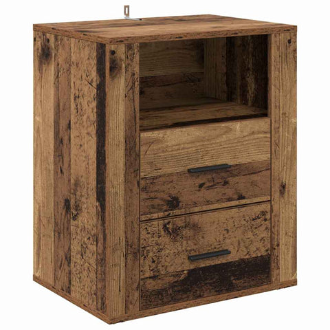 vidaXL Bedside Cabinet Old wood 50 x 36 x 60 cm Engineered wood