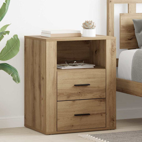 vidaXL Bedside Cabinet Artisan oak 50 x 36 x 60 cm Engineered wood