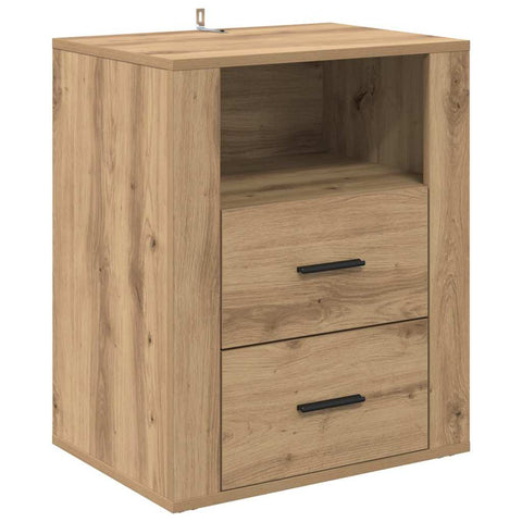 vidaXL Bedside Cabinet Artisan oak 50 x 36 x 60 cm Engineered wood