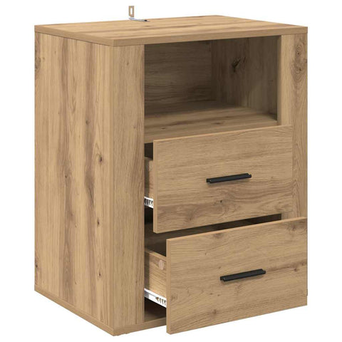 vidaXL Bedside Cabinet Artisan oak 50 x 36 x 60 cm Engineered wood