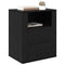 vidaXL Bedside Cabinet Black oak 50 x 36 x 60 cm Engineered wood