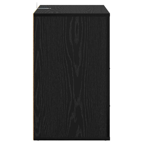 vidaXL Bedside Cabinet Black oak 50 x 36 x 60 cm Engineered wood