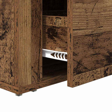 vidaXL Bedside Cabinet Old wood 60 x 36 x 45 cm Engineered wood