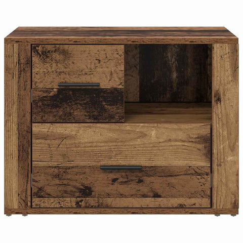 vidaXL Bedside Cabinet Old wood 60 x 36 x 45 cm Engineered wood