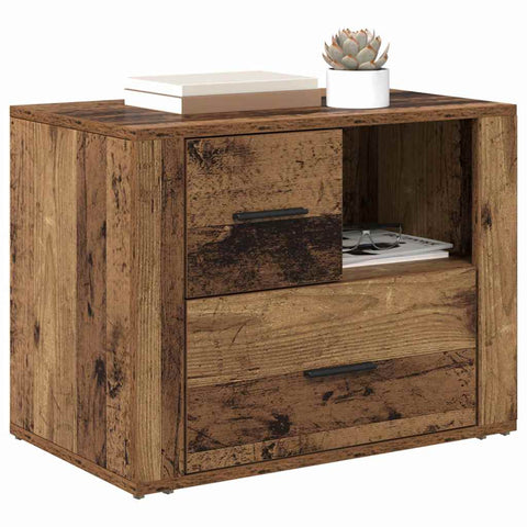 vidaXL Bedside Cabinet Old wood 60 x 36 x 45 cm Engineered wood