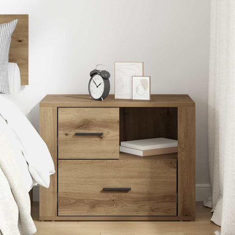 vidaXL Bedside Cabinet Artisan oak 60 x 36 x 45 cm Engineered wood