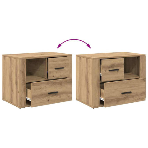 vidaXL Bedside Cabinet Artisan oak 60 x 36 x 45 cm Engineered wood