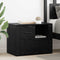 vidaXL Bedside Cabinet Black oak 60 x 36 x 45 cm Engineered wood