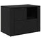 vidaXL Bedside Cabinet Black oak 60 x 36 x 45 cm Engineered wood