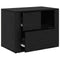 vidaXL Bedside Cabinet Black oak 60 x 36 x 45 cm Engineered wood