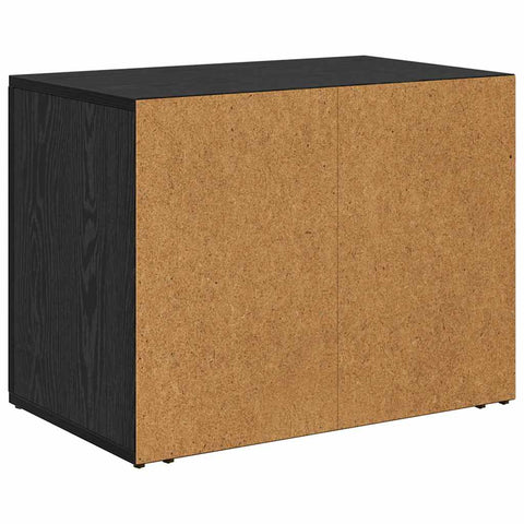 vidaXL Bedside Cabinet Black oak 60 x 36 x 45 cm Engineered wood