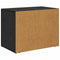 vidaXL Bedside Cabinet Black oak 60 x 36 x 45 cm Engineered wood
