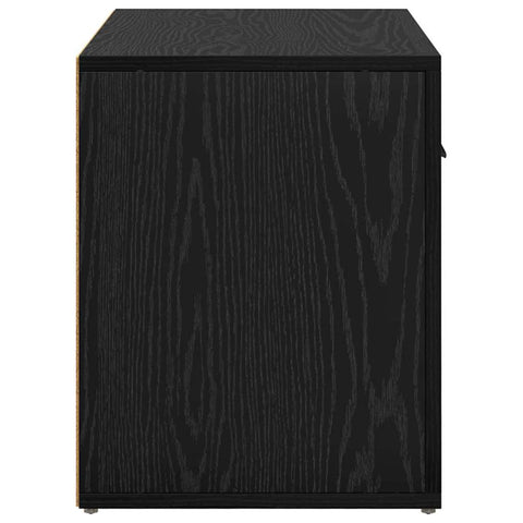 vidaXL Bedside Cabinet Black oak 60 x 36 x 45 cm Engineered wood