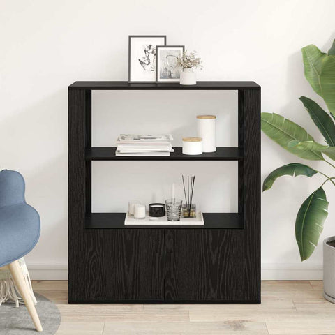 vidaXL Sideboard Black oak 30 x 80 x 90 cm Engineered wood