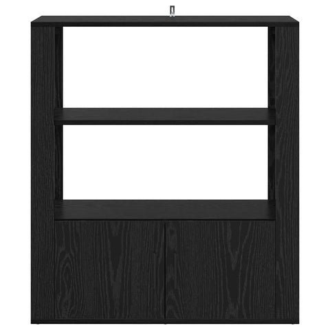 vidaXL Sideboard Black oak 30 x 80 x 90 cm Engineered wood