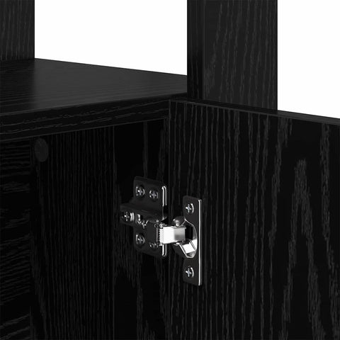 vidaXL Sideboard Black oak 30 x 80 x 119.5 cm Engineered wood