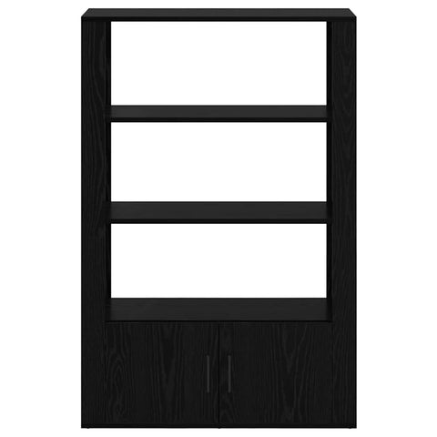 vidaXL Sideboard Black oak 30 x 80 x 119.5 cm Engineered wood