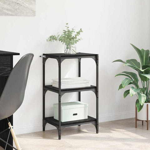 vidaXL Book Cabinet Black oak 40 x 33 x 71 cm Engineered wood