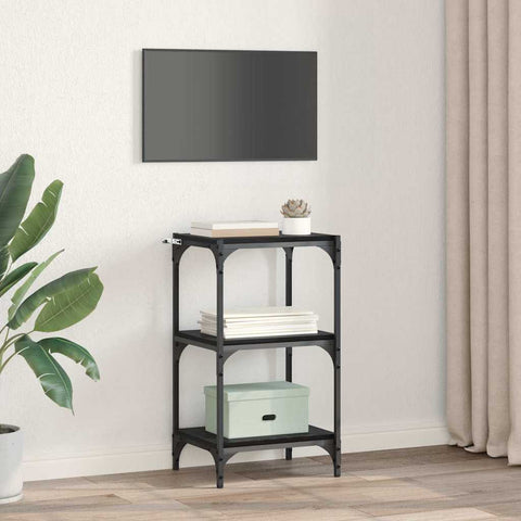 vidaXL Book Cabinet Black oak 40 x 33 x 71 cm Engineered wood