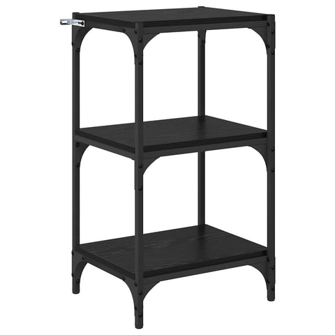 vidaXL Book Cabinet Black oak 40 x 33 x 71 cm Engineered wood