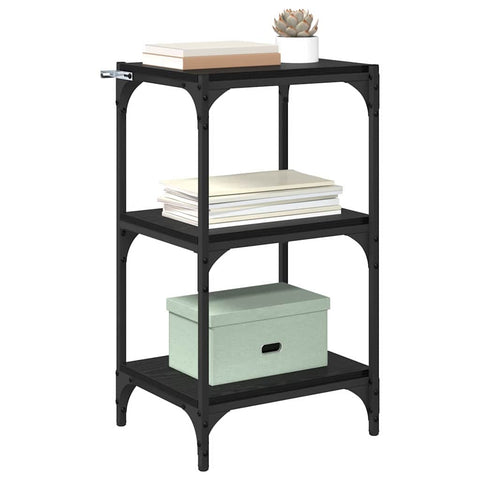 vidaXL Book Cabinet Black oak 40 x 33 x 71 cm Engineered wood