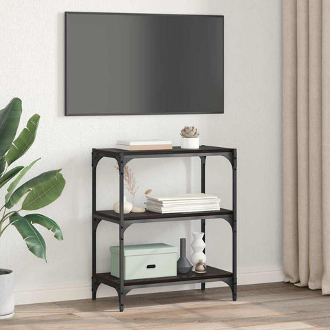 vidaXL Book Cabinet Black oak 60 x 33 x 71 cm Engineered wood