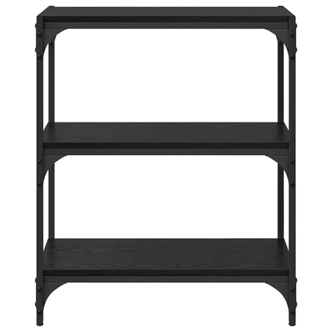 vidaXL Book Cabinet Black oak 60 x 33 x 71 cm Engineered wood