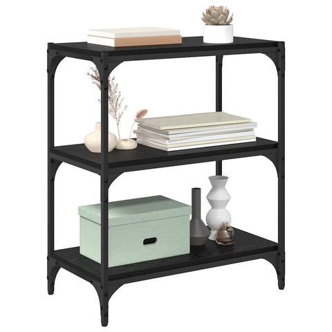 vidaXL Book Cabinet Black oak 60 x 33 x 71 cm Engineered wood