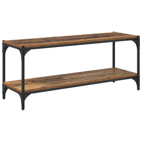 vidaXL TV Cabinet Old Wood 100 x 33 x 41 cm Engineered Wood and Iron