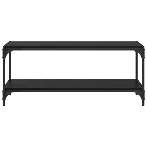 vidaXL TV Cabinet Black Oak 100 x 33 x 41 cm Engineered Wood and Iron