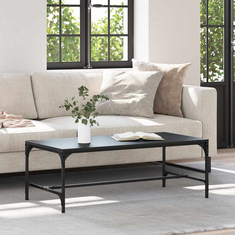 vidaXL Coffee Table Black Oak 100 x 50 x 35 cm Engineered Wood