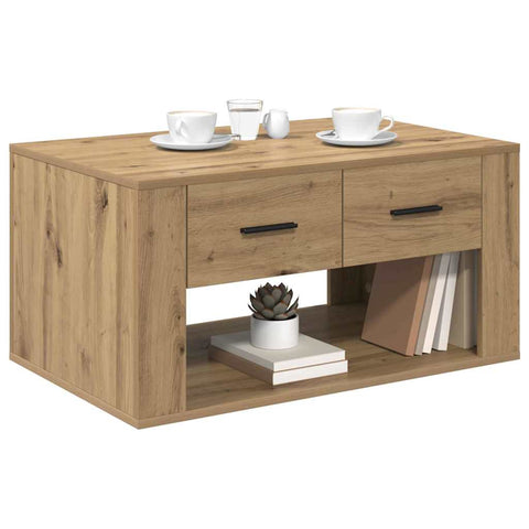 vidaXL Coffee Table Artisan Oak 80 x 50 x 40 cm Engineered Wood