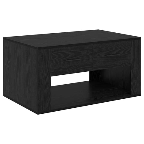 vidaXL Coffee Table Black Oak 80 x 50 x 40 cm Engineered Wood