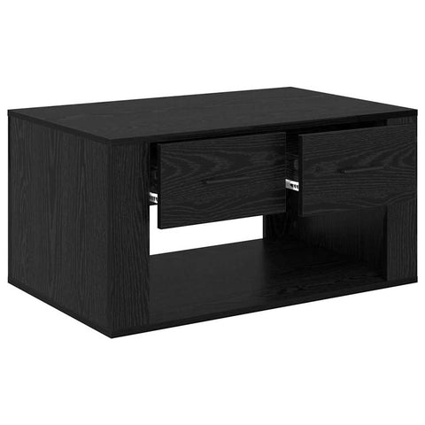 vidaXL Coffee Table Black Oak 80 x 50 x 40 cm Engineered Wood
