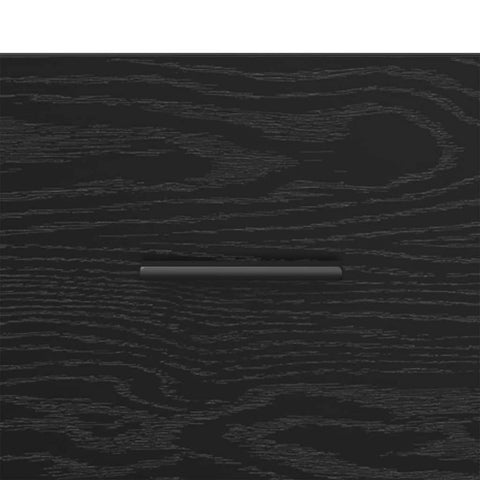 vidaXL Sideboard Black Oak 100 x 30 x 59.5 cm Engineered Wood