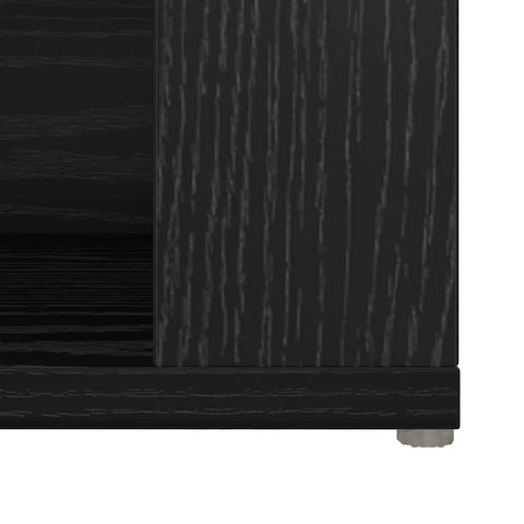 vidaXL Sideboard Black Oak 100 x 30 x 59.5 cm Engineered Wood