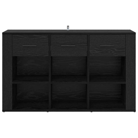 vidaXL Sideboard Black Oak 100 x 30 x 59.5 cm Engineered Wood