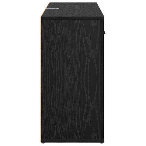vidaXL Sideboard Black Oak 100 x 30 x 59.5 cm Engineered Wood