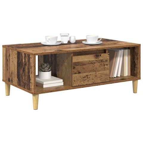 vidaXL Coffee Table Old Wood 90 x 50 x 26.5 cm Engineered Wood