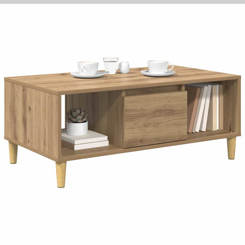 vidaXL Coffee Table Artisan Oak 90 x 50 x 26.5 cm Engineered Wood