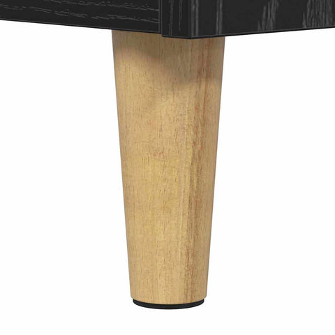 vidaXL Bedside Cabinet Black oak 60 x 44.5 x 45 cm Engineered wood