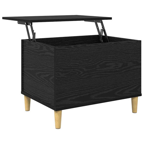 vidaXL Bedside Cabinet Black oak 60 x 44.5 x 45 cm Engineered wood