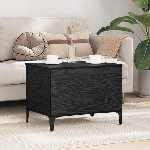 vidaXL Coffee Table Black oak 60 x 44.5 x 45 cm Engineered wood